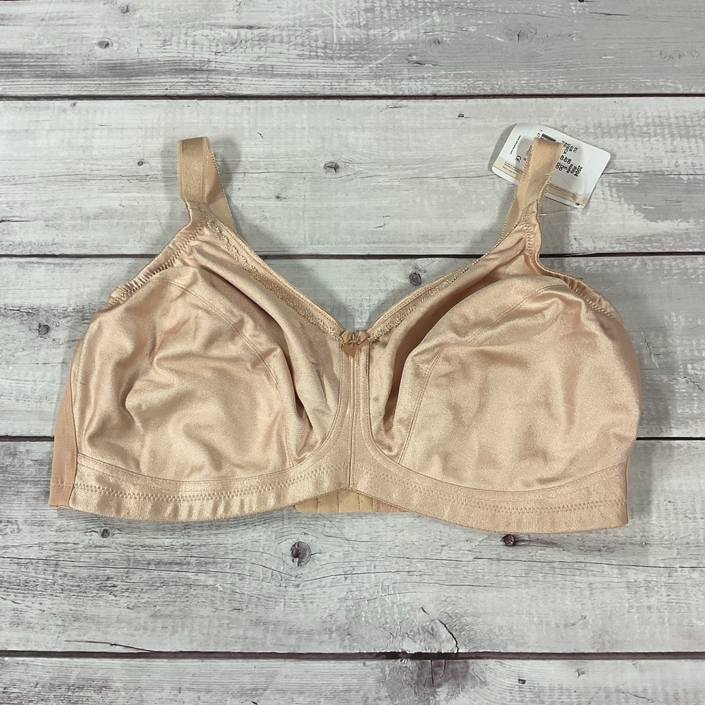 Amoena Mastectomy Bra Womens 40DD Nude Beige Rita 2004 Wireless Soft Cup  NEW